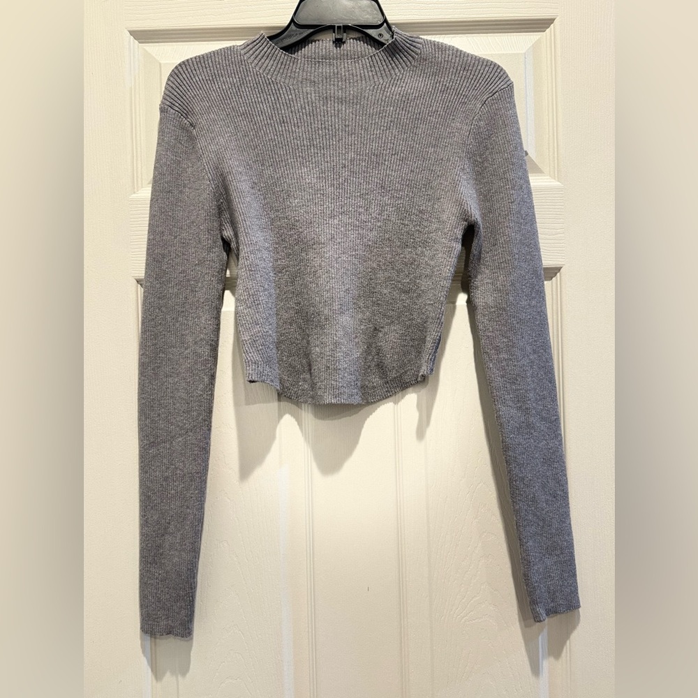 Ribbed Knit Crop Sweater